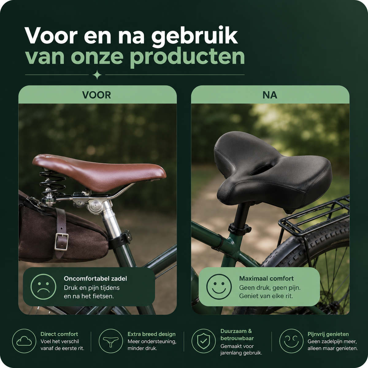 RideComfort™ Ergonomisch Fietszadel